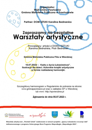 Bezpłatne warsztaty artystyczne w Wierzbnej