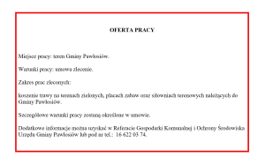 Oferta pracy