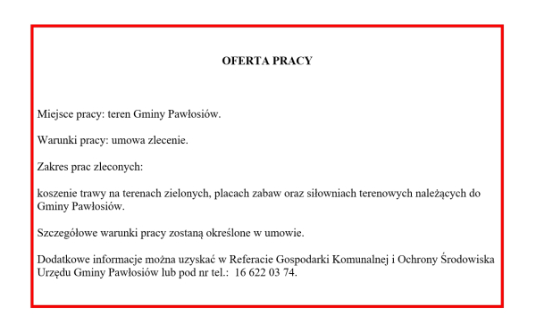 Oferta pracy