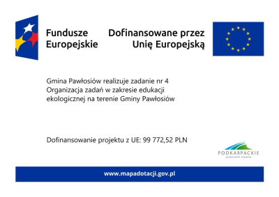 Organizacja zadań w zakresie edukacji ekologicznej na terenie Gminy Pawłosiów
