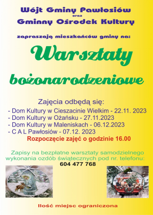 Warsztaty bożonarodzeniowe