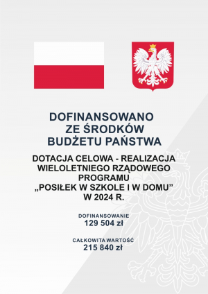 REALIZACJA WIELOLETNIEGO RZĄDOWEGO PROGRAMU &quot;POSIŁEK W SZKOLE I W DOMU&quot; W 2024 R.