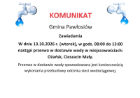 Przerwa w dostawie wody