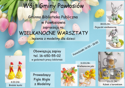 Wielkanocne warsztaty lepienia z modeliny dla dzieci