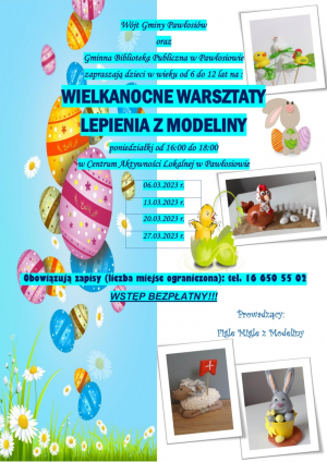 Wielkanocne warsztaty lepienia z modeliny