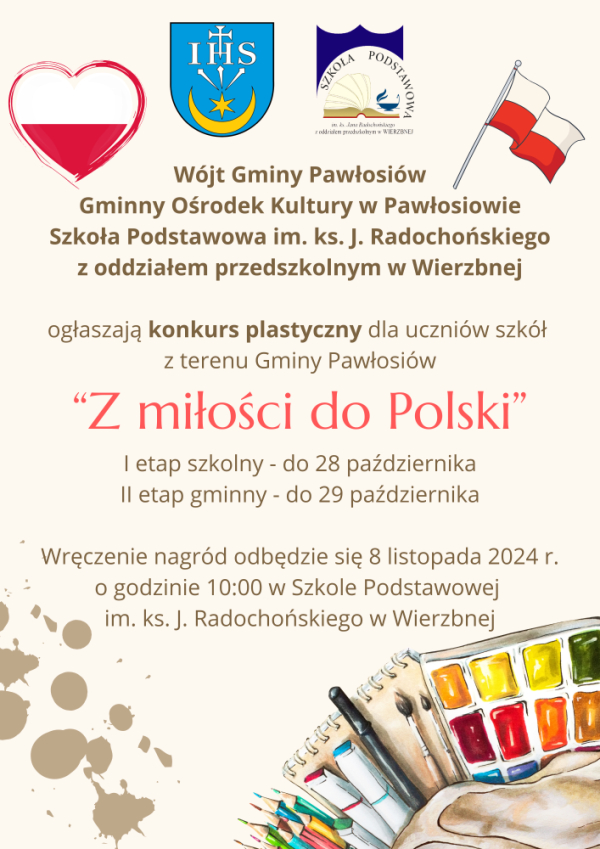 Konkurs plastyczny „Z miłości do Polski”