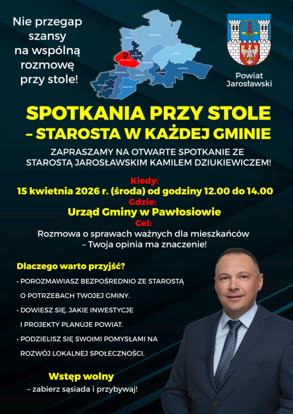 „Spotkania przy stole - Starosta w każdej gminie”